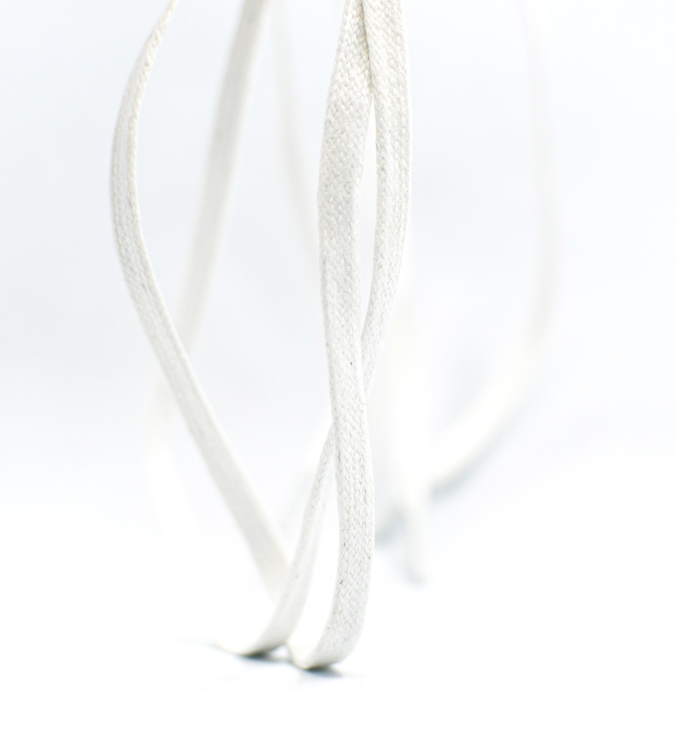 CORDON ENCERADO PLANO X 60CM BLANCO X 144 PARES