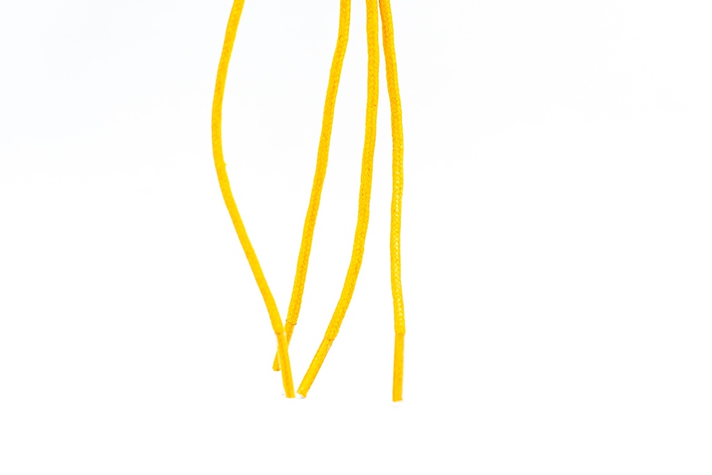 CORDON ENCERADO REDONDO GRUESO X 60CM AMARILLO X 144 PARES