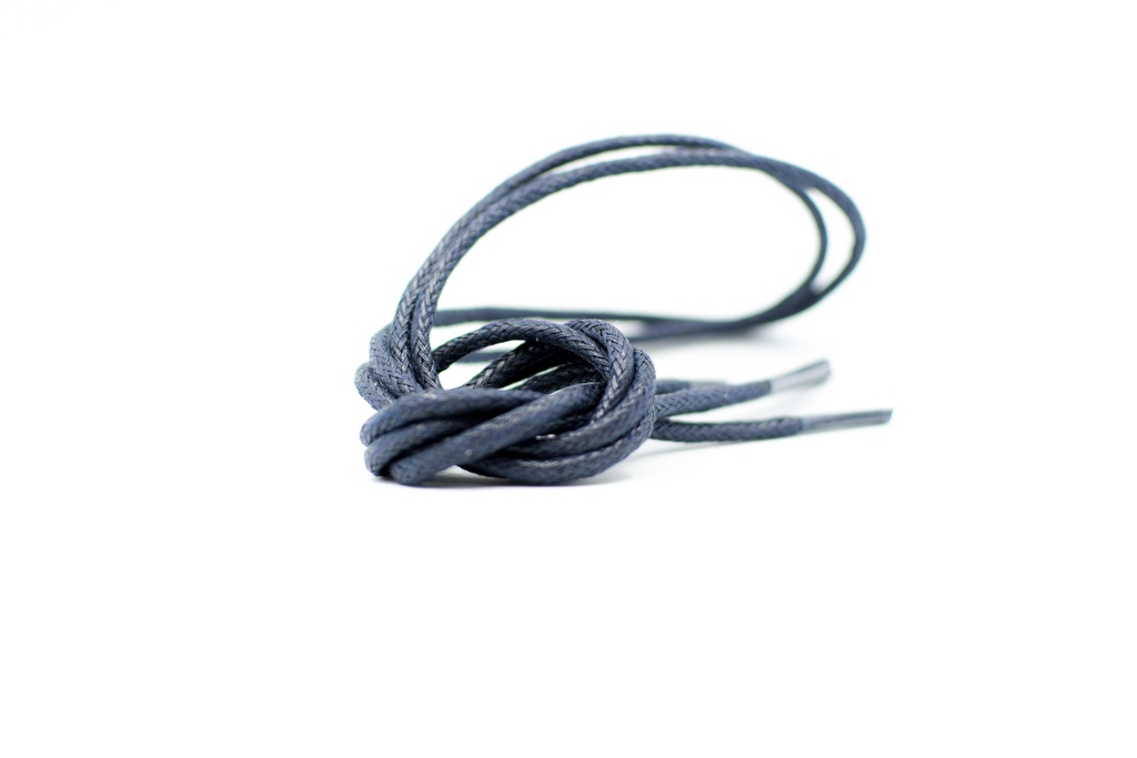 CORDON ENCERADO REDONDO GRUESO X 60CM AZUL OSCURO X 144 PARES