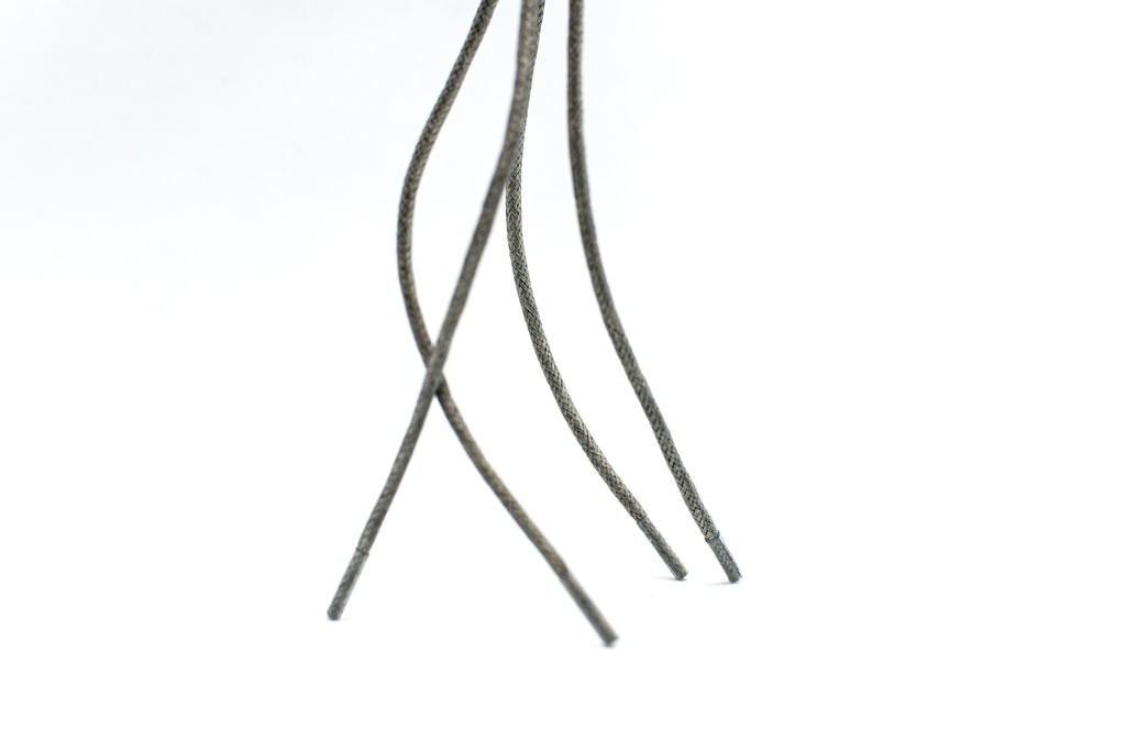 CORDON ENCERADO REDONDO GRUESO X 90CM GRIS MEDIO X 144 PARES