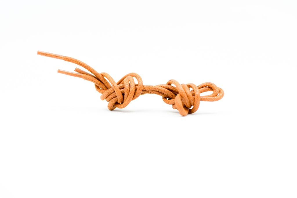 CORDON ENCERADO REDONDO GRUESO X 90CM MIEL X 144 PARES