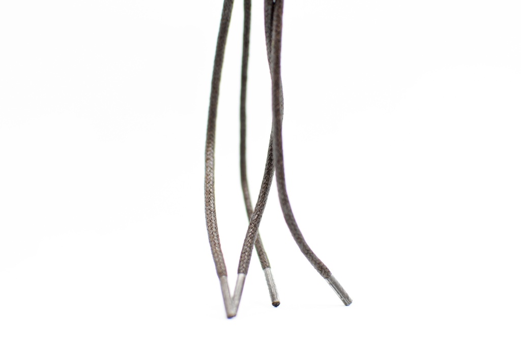 CORDON ENCERADO REDONDO GRUESO X 70CM GRIS MEDIO X 144 PARES