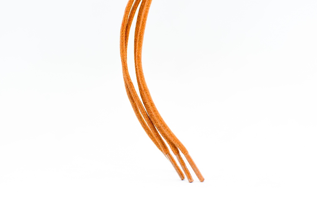 CORDON ENCERADO REDONDO GRUESO X 70CM MIEL X 144 PARES