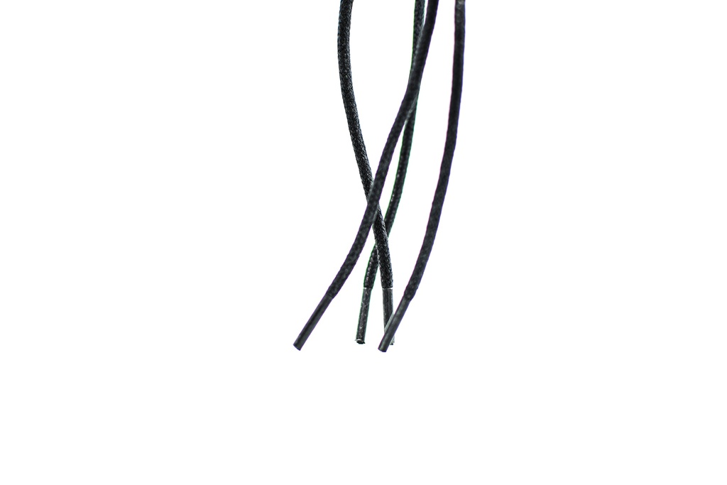 CORDON ENCERADO REDONDO GRUESO X 70CM NEGRO X 144 PARES