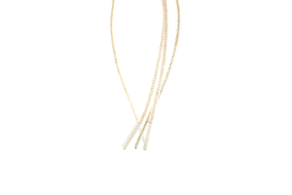 CORDON ENCERADO REDONDO DELGADO X 60CM CRUDO X 144 PARES