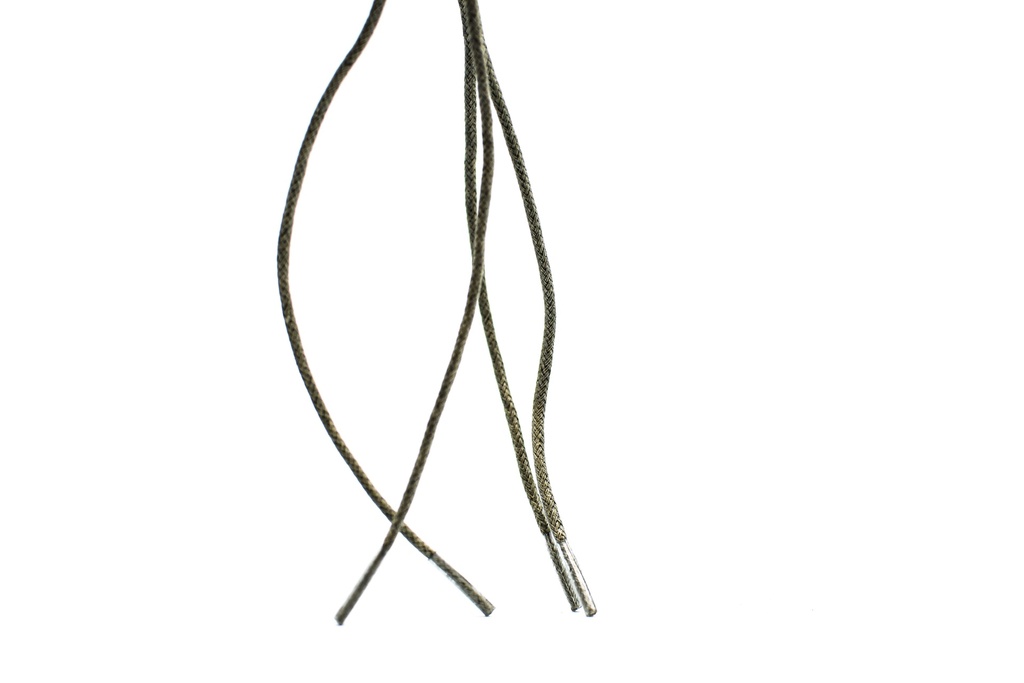 CORDON ENCERADO REDONDO DELGADO X 60CM GRIS MEDIO X 144 PARES