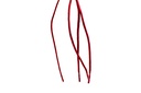 CORDON ENCERADO REDONDO DELGADO X 60CM ROJO X 144 PARES