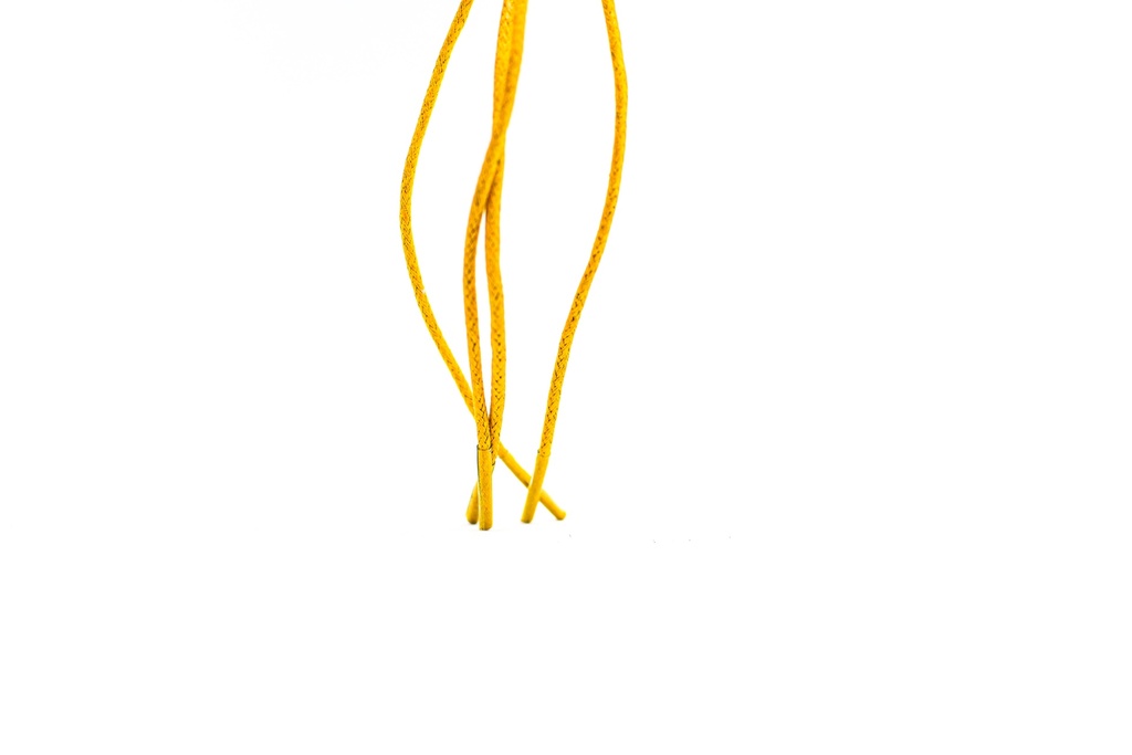 CORDON ENCERADO REDONDO DELGADO X 90CM AMARILLO X 144 PARES