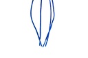 CORDON ENCERADO REDONDO DELGADO X 90CM AZUL REY X 144 PARES