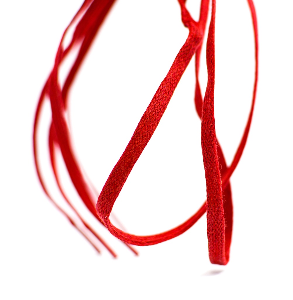 CORDON ENCERADO PLANO X 70CM ROJO X 144 PARES
