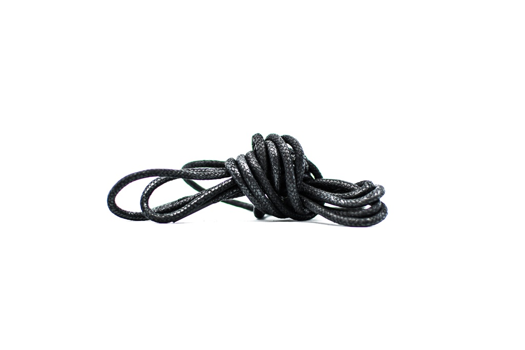 CORDON ENCERADO REDONDO GRUESO X 70CM NEGRO X 144 PARES