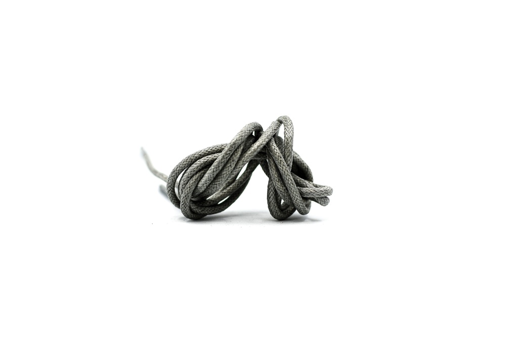 CORDON ENCERADO REDONDO GRUESO X 70CM GRIS MEDIO X 144 PARES