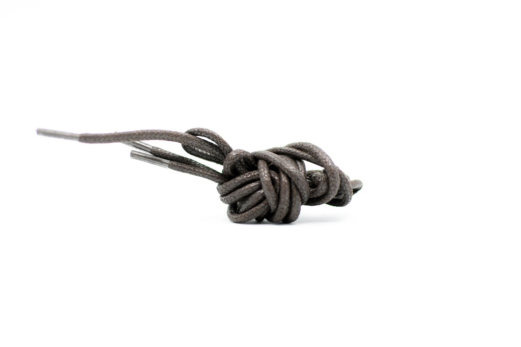 CORDON ENCERADO REDONDO GRUESO X 60CM CAFE X 144 PARES