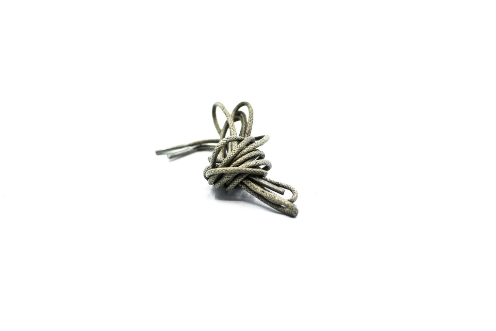 CORDON ENCERADO REDONDO DELGADO X 60CM GRIS MEDIO X 144 PARES
