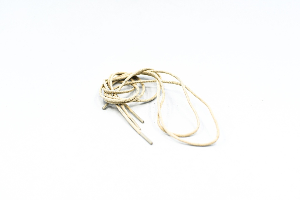 CORDON ENCERADO REDONDO DELGADO X 60CM CRUDO X 144 PARES