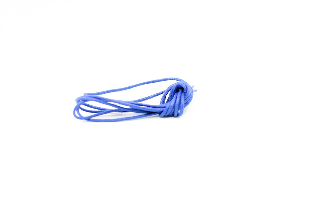 CORDON ENCERADO REDONDO DELGADO X 60CM AZUL REY X 144 PARES