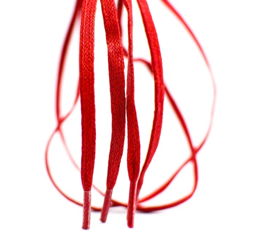 [MC10076-4] CORDON ENCERADO PLANO X 90CM ROJO X 144 PARES