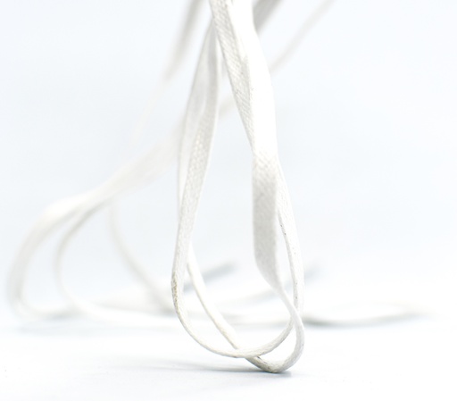 [MC10075-1] CORDON ENCERADO PLANO X 70CM BLANCO X 144 PARES