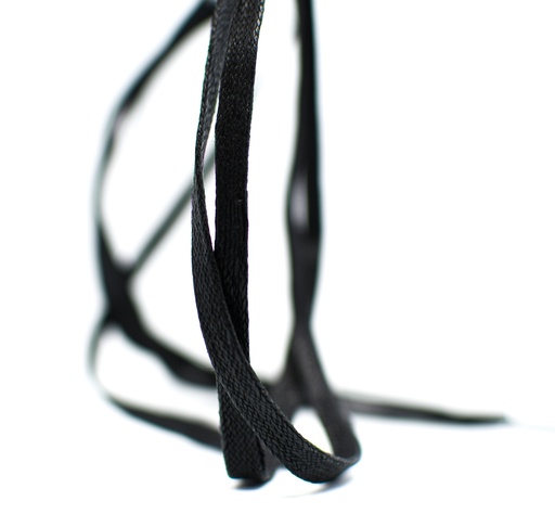 [MC10074-2] CORDON ENCERADO PLANO X 60CM NEGRO X 144 PARES