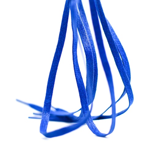 [MC10074-7] CORDON ENCERADO PLANO X 60CM AZUL REY X 144 PARES