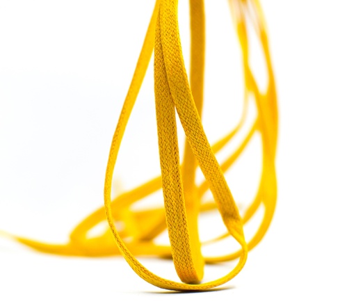 [MC10077-5] CORDON ENCERADO PLANO X 115CM AMARILLO X 144 PARES