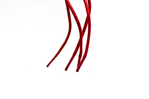 [MC10080-4] CORDON ENCERADO REDONDO GRUESO X 90CM ROJO X 144 PARES