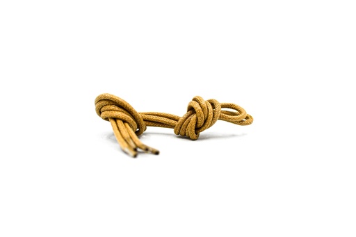 [MC10080-10] CORDON ENCERADO REDONDO GRUESO X 90CM OCRE X 144 PARES