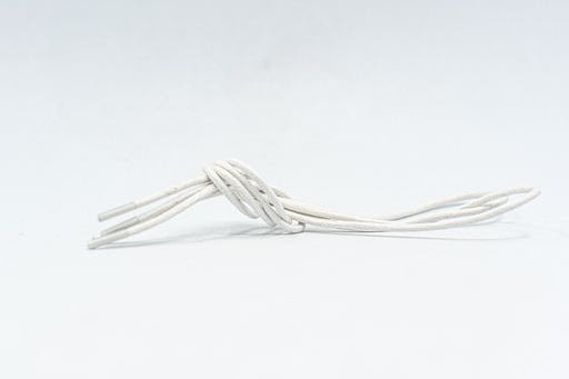 [MC10080-1] CORDON ENCERADO REDONDO GRUESO X 90CM BLANCO X 144 PARES