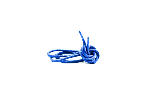 [MC10080-7] CORDON ENCERADO REDONDO GRUESO X 90CM AZUL REY X 144 PARES