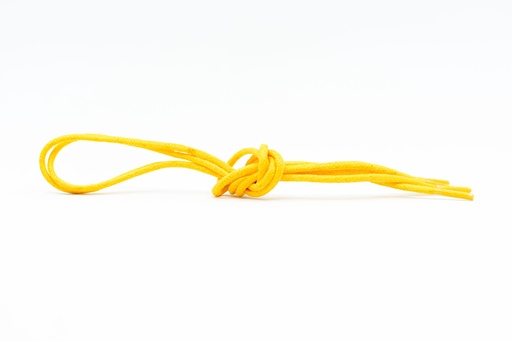 [MC10081-5] CORDON ENCERADO REDONDO GRUESO X 115CM AMARILLO X 144 PARES