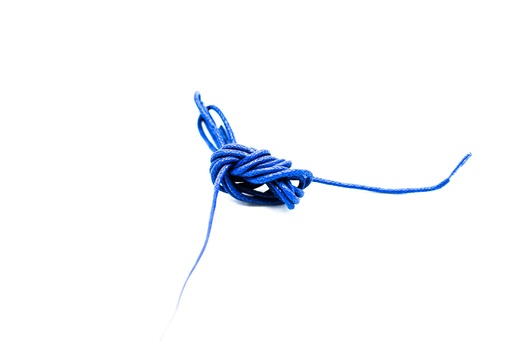 [MC10084-7] CORDON ENCERADO REDONDO DELGADO X 90CM AZUL REY X 144 PARES