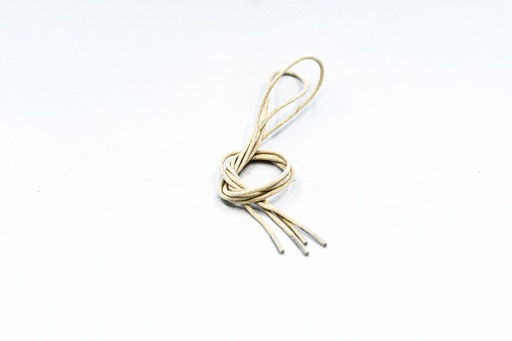[MC10083-9] CORDON ENCERADO REDONDO DELGADO X 70CM CRUDO X 144 PARES