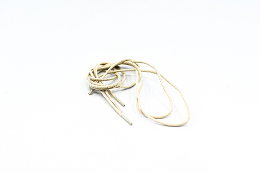 [MC10082-9] CORDON ENCERADO REDONDO DELGADO X 60CM CRUDO X 144 PARES
