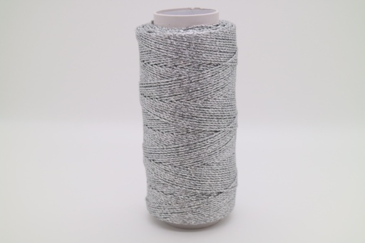 [MCHE100C8980] HILO ENCERADO X 100g METALIZADO PLATA