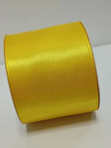 [MCA10007-24] CINTA RASO 75MM X 30 METROS AMARILLO BANDERA